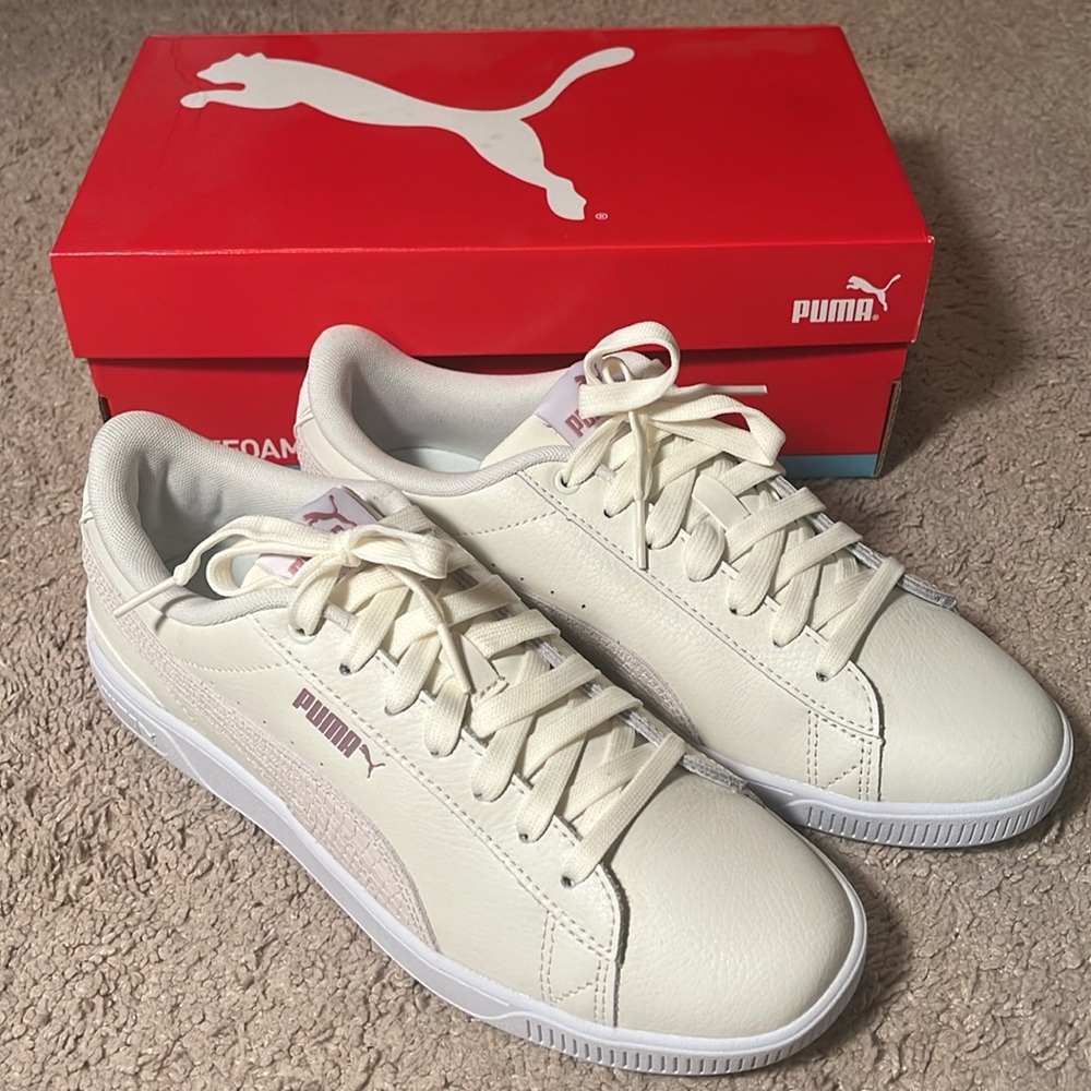 NWT Puma Vikky V3 Snake in Marshmallow Gray & Pale Grape Size 9 - Picture 4 of 5